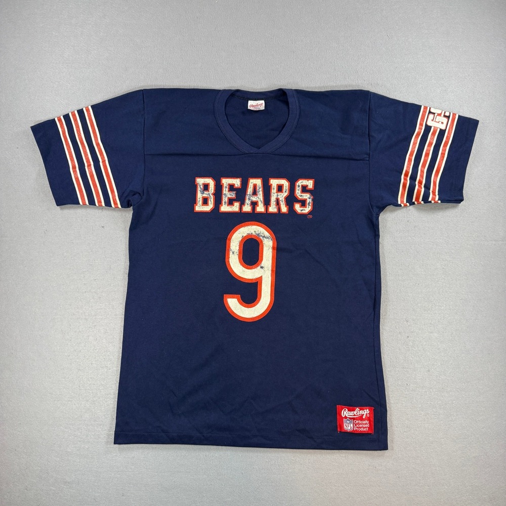 Vtg 80s Chicago Bears Jersey Mens Large Navy Jim McMahon 9 Football Rawlings USA
